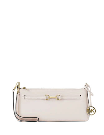 Michael Michael Kors Carson Small Leather Convertible Crossbody Bag Light Cream