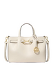 Michael Michael Kors Carson Small Pebbled Leather Satchel Light Cream