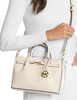 Michael Michael Kors Carson Small Pebbled Leather Satchel Light Cream