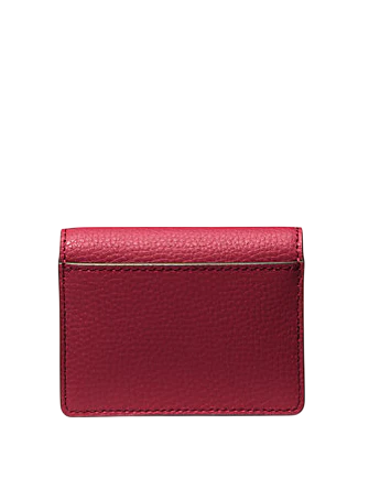Michael Michael Kors Carson Small Pebbled Leather Wallet Cherry