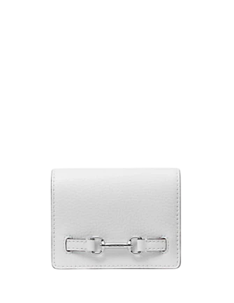 Michael Michael Kors Carson Small Pebbled Leather Wallet Optic White