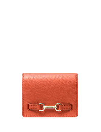 Michael Michael Kors Carson Small Pebbled Leather Wallet Red Clay