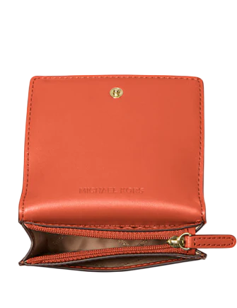 Michael Michael Kors Carson Small Pebbled Leather Wallet Red Clay