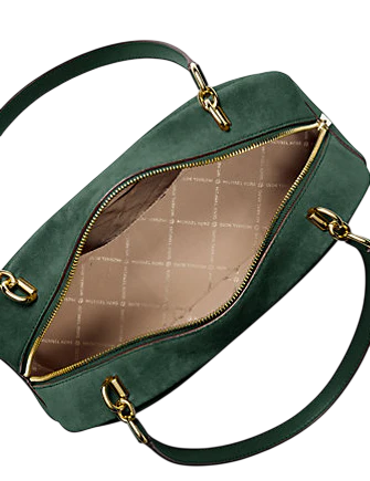 Michael Michael Kors Cecily Medium Suede Shoulder Bag Moss