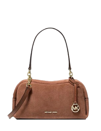 Michael Michael Kors Cecily Small Suede Shoulder Bag Luggage