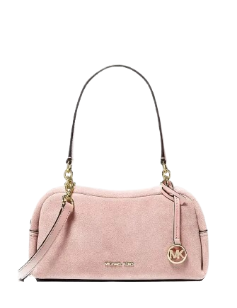 Michael Michael Kors Cecily Small Suede Shoulder Bag Powder Blush