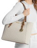 Michael Michael Kors Charlotte Large 3-in-1 Signature Logo Tote Bag Vanilla