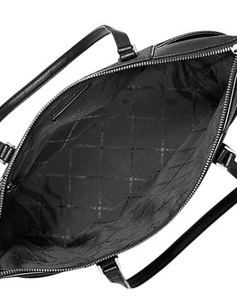 Michael Michael Kors Charlotte Large Logo and Leather Top-Zip Tote Bag