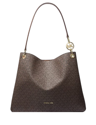 Michael Michael Kors Christina Large Signature Logo Shoulder Bag Brown