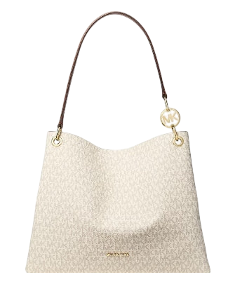 Michael Michael Kors Christina Large Signature Logo Shoulder Bag Vanilla