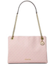  Michael Michael Kors Christina Medium Signature Logo Messenger Bag Powder Blush