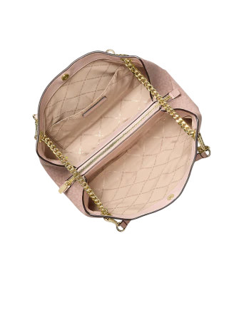  Michael Michael Kors Christina Medium Signature Logo Messenger Bag Powder Blush