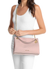  Michael Michael Kors Christina Medium Signature Logo Messenger Bag Powder Blush