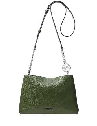 Michael Michael Kors Christina Small Pebbled Leather Crossbody Bag Amazon Green