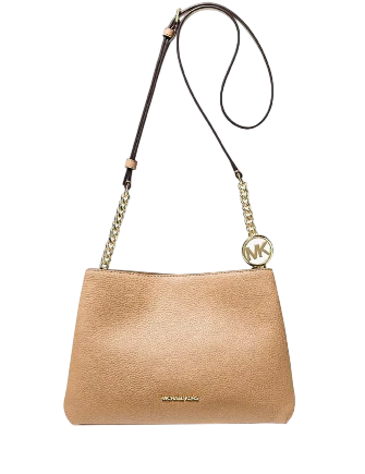 Michael Michael Kors Christina Small Pebbled Leather Crossbody Bag Camel