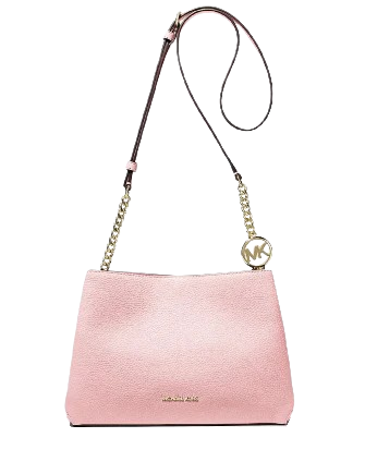Michael Michael Kors Christina Small Pebbled Leather Crossbody Bag Powder Blush
