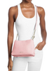 Michael Michael Kors Christina Small Pebbled Leather Crossbody Bag Powder Blush