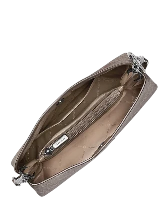 Michael Michael Kors Christina Small Signature Logo Crossbody Bag Mushroom