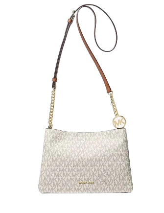 Michael Michael Kors Christina Small Signature Logo Crossbody Bag Vanilla