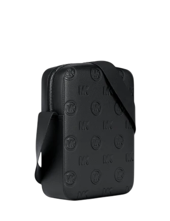 Michael Michael Kors Cooper Logo Debossed Flight Bag Black