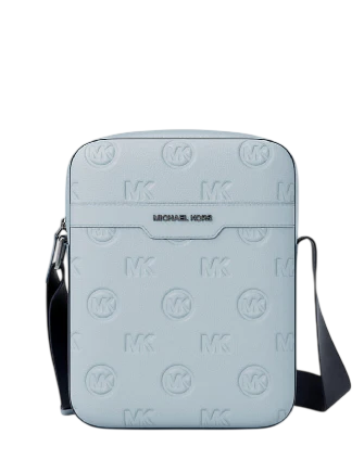 Michael Michael Kors Cooper Logo Debossed Flight Bag Pale Ocean