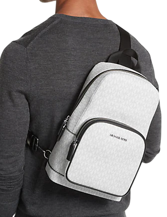 Michael Michael Kors Cooper Logo Sling Pack Bright White