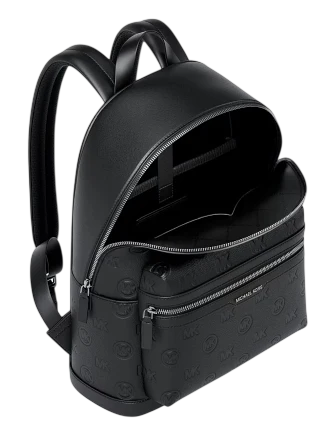 Michael Michael Kors Cooper Medium Logo Debossed Dome Backpack Black