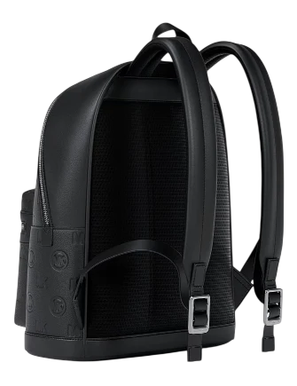 Michael Michael Kors Cooper Medium Logo Debossed Dome Backpack Black