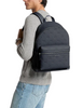 Michael Michael Kors Cooper Medium Logo Debossed Dome Backpack Navy