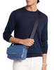 Michael Michael Kors Cooper Medium Pebbled Leather and Signature Logo Camera Crossbody Bag Galaxy Blue