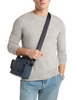Michael Michael Kors Cooper Medium Pebbled Leather and Signature Logo Camera Crossbody Bag Navy