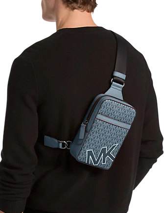 Michael Michael Kors Cooper Medium Signature Logo Sling Pack Cornflower