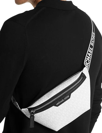 Michael Michael Kors Cooper Mini Logo Belt Bag Bright White