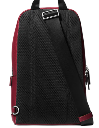 Michael Michael Kors Cooper Pebbled Leather Sling Pack Cherry