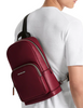 Michael Michael Kors Cooper Pebbled Leather Sling Pack Cherry