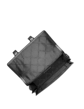 Michael Michael Kors Cooper Pebbled Leather and Signature Logo Trunk Crossbody Bag Black