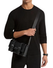 Michael Michael Kors Cooper Pebbled Leather and Signature Logo Trunk Crossbody Bag Black