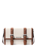Michael Michael Kors Cooper Pebbled Leather and Signature Logo Trunk Crossbody Bag Light Cream Luggage