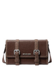 Michael Michael Kors Cooper Pebbled Leather and Signature Logo Trunk Crossbody Bag Nutmeg