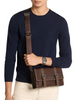 Michael Michael Kors Cooper Pebbled Leather and Signature Logo Trunk Crossbody Bag Nutmeg