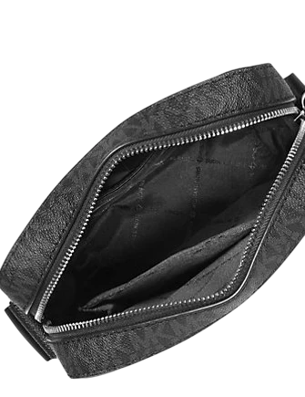 Michael Michael Kors Cooper Signature Logo Flight Bag Black