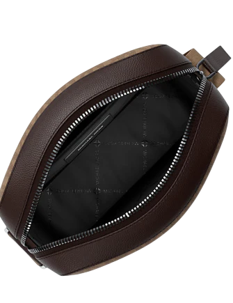 Michael Michael Kors Cooper Signature Logo Flight Bag Camel