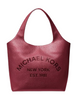 Michael Michael Kors Cooper Small Logo Embossed Tote Bag Maroon