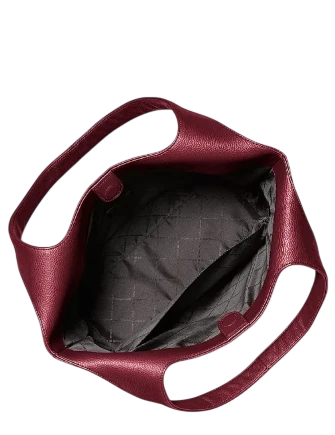 Michael Michael Kors Cooper Small Logo Embossed Tote Bag Maroon
