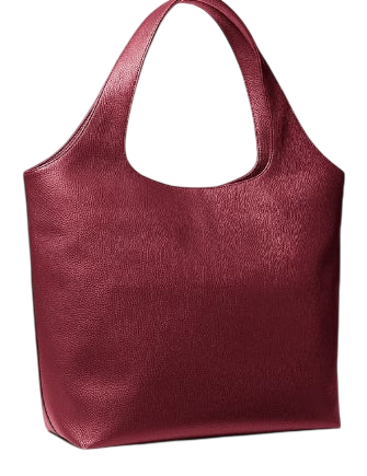 Michael Michael Kors Cooper Small Logo Embossed Tote Bag Maroon