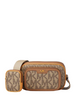 Michael Michael Kors Cooper Small Signature Logo Camera Crossbody Bag With Pouch Natural