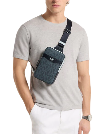 Michael Michael Kors Cooper Small Signature Logo Sling Pack  Admiral 