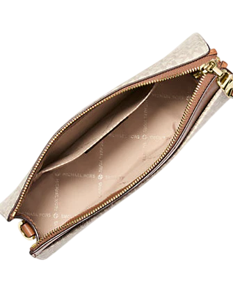 Michael Michael Kors Empire Large Signature Logo Crossbody Bag Vanilla Acorn