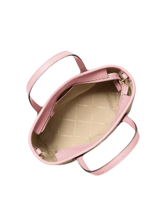 Michael Michael Kors Eva Extra-Small Logo Jacquard Convertible Tote Bag Powder Blush