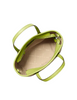 Michael Michael Kors Eva Extra-Small Logo Jacquard Denim Convertible Tote Bag Lime